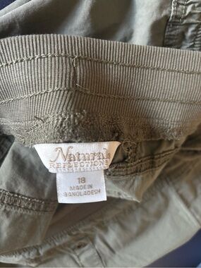 Natural Reflections Olive Cargo Jogger Pants